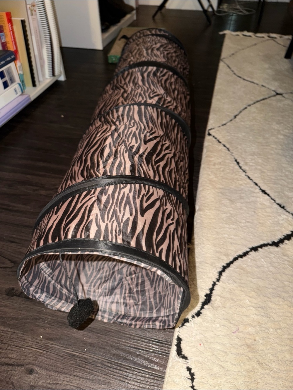 Zebra Print Collapsible Pet Tunnel